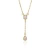 Collana Ciondolo Goccia d'Acqua Femminile Fascino Colore Oro Vintage Matrimonio Per Donne