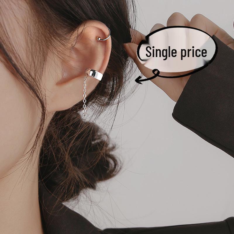 European & American Twist Long Tassel Clip-On Ear Cuff for Women