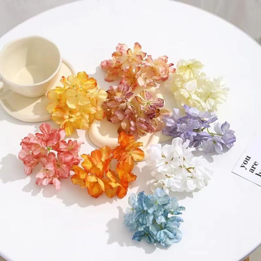 Artificial Flower Silk Hydrangea Wedding Bridal Bouquet Wreath Diy Gift Arrangement Home Vase Table Garden Scene Decoration Wall