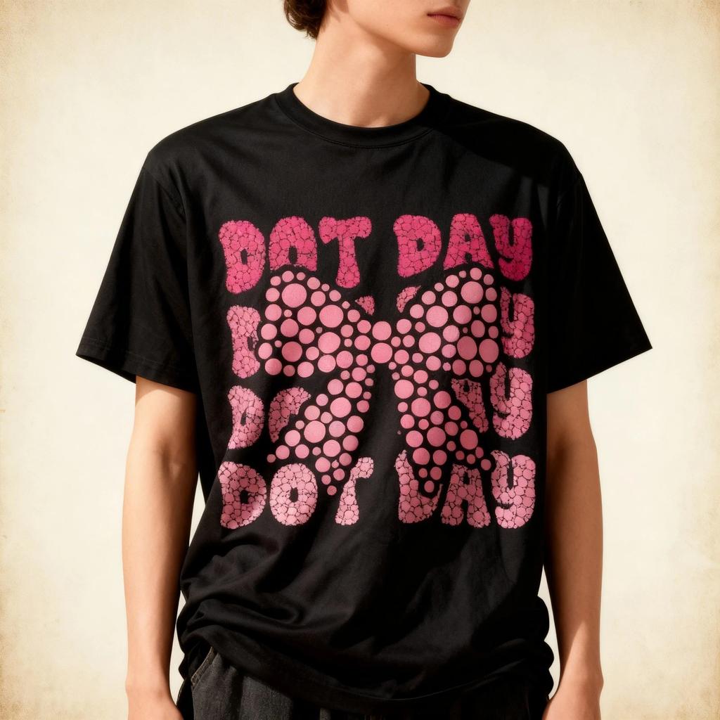 Happy Dot Day Coquette Bow Teacher T-Shirt