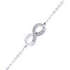 Les Trésors De Lily [L3852] - White 'Infini' Silver Bracelet