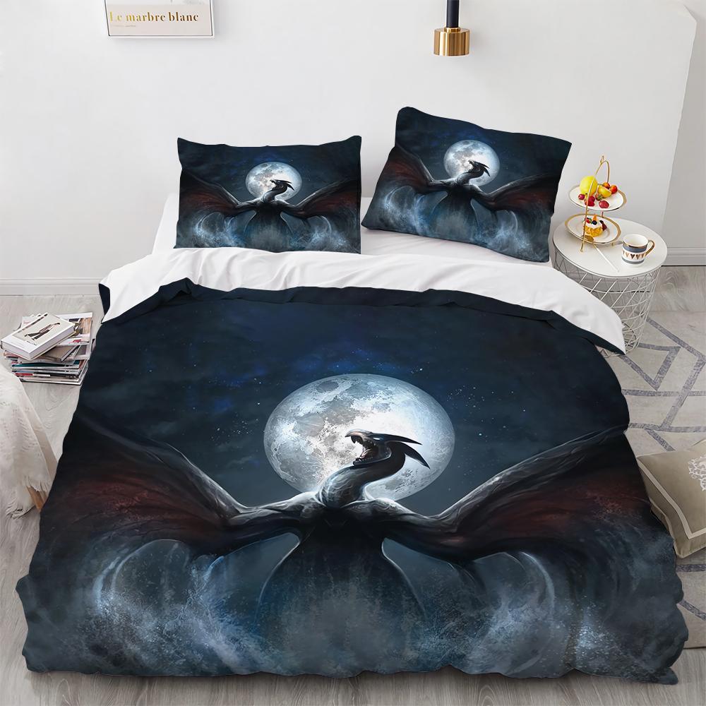 Kemila 3D HD Digital Dragon Heimtextilien Bettwäsche-Set Bettbezug Kissenbezug US/UK/AU Single Twin Full Queen King Schlafzimmer-Set