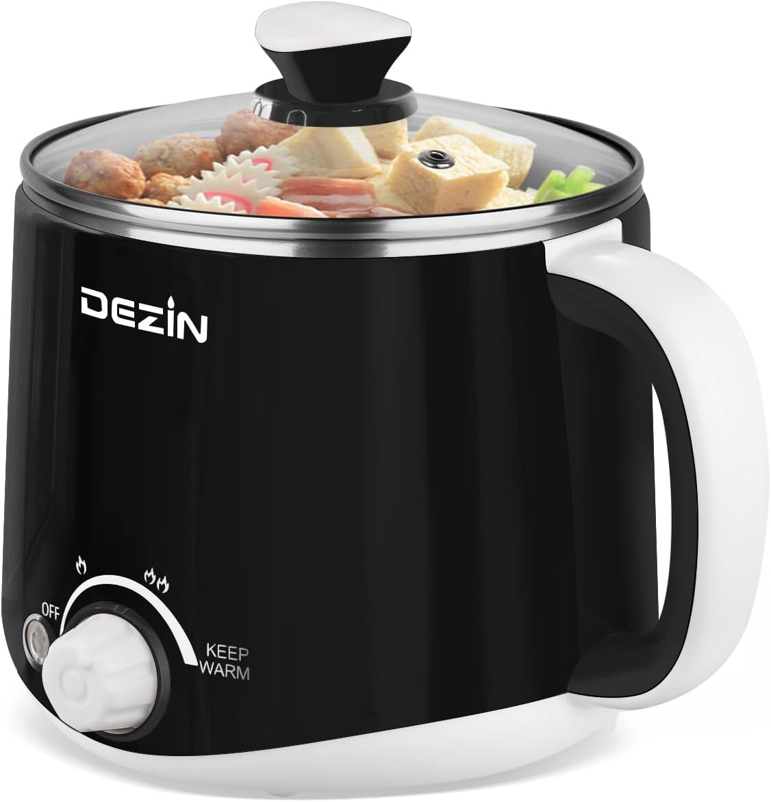 

D Rapid Noodles Cooker, Stainless Steel Electric Pot 1.6 Liter, Perfect for Ramen, Egg, Pasta, Dumpling, S United States