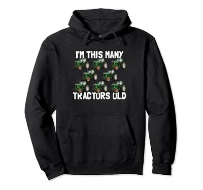 All I Have Is Tractors 8 Year Old Boy 8th Birthday Hoodie