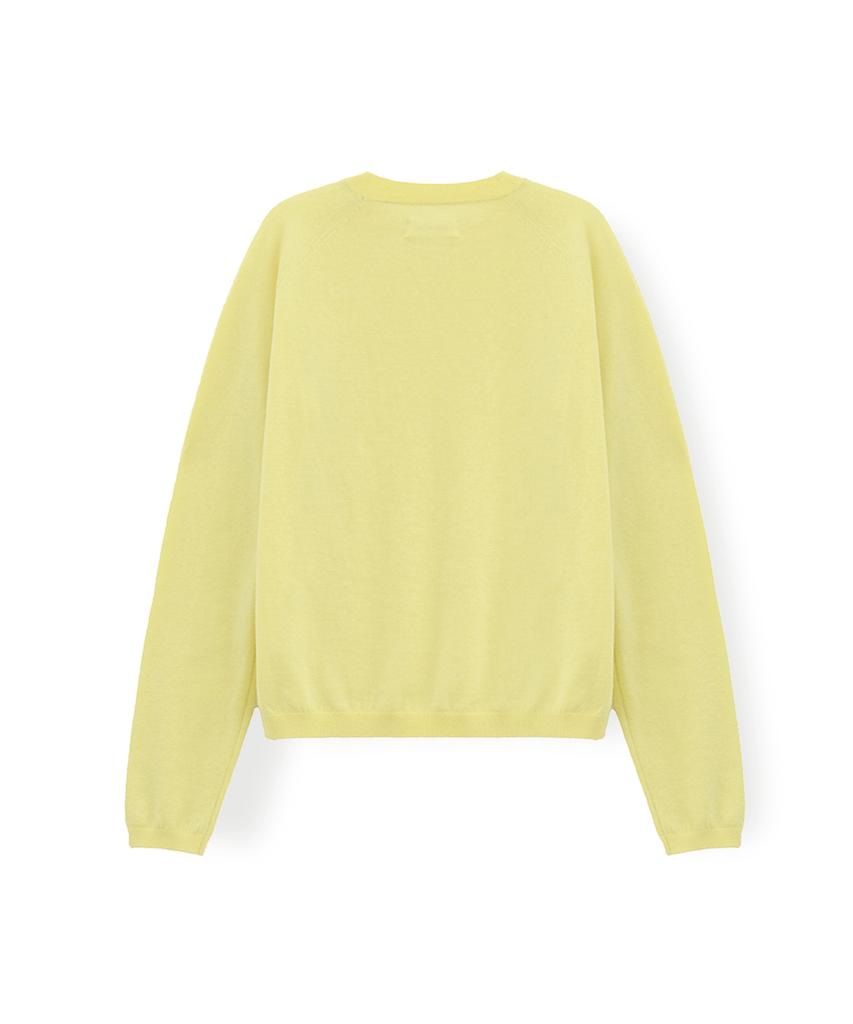 BROWNYARD W Super Fine Bound Neck Knit, Yellow