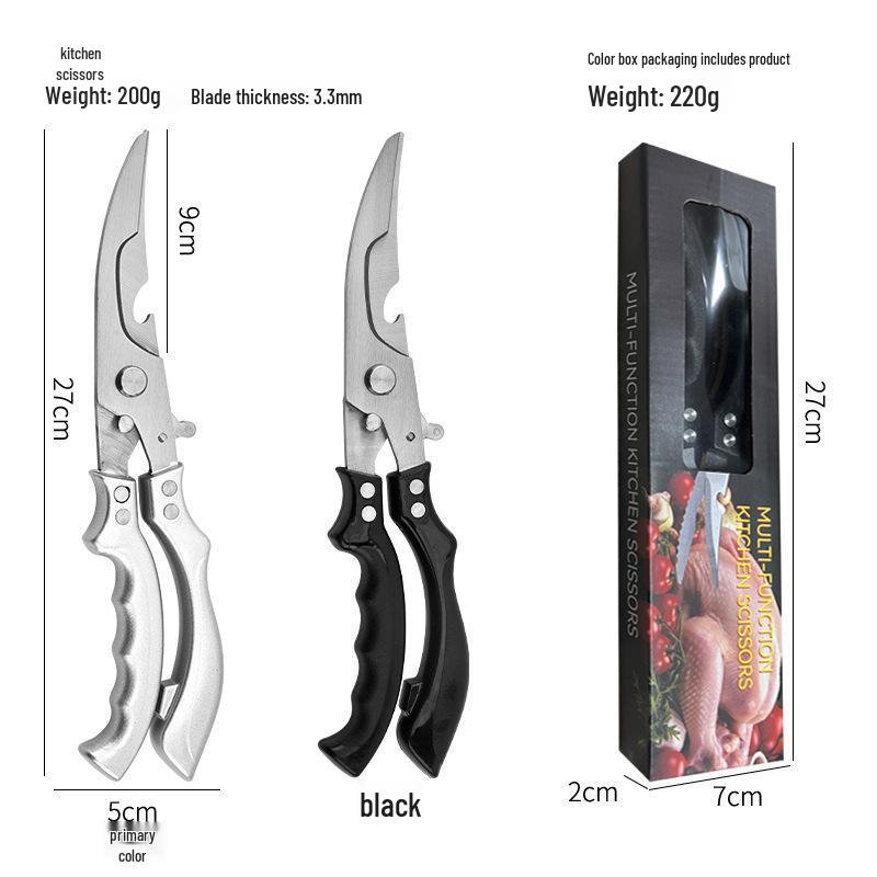 Multi-functional Stainless Steel Bone-Cutting Scissors for Household and Commercial Use