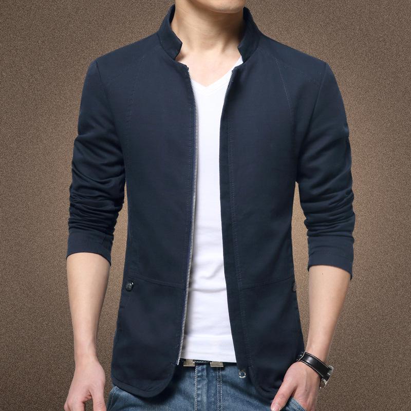 

Men s Bomber Zipper Jacket Male Men s Fashion Jacket Coats Male Jacket Full Zip Windproof Work Coat Blazer Outwear Coats Plus Size M темно-синий