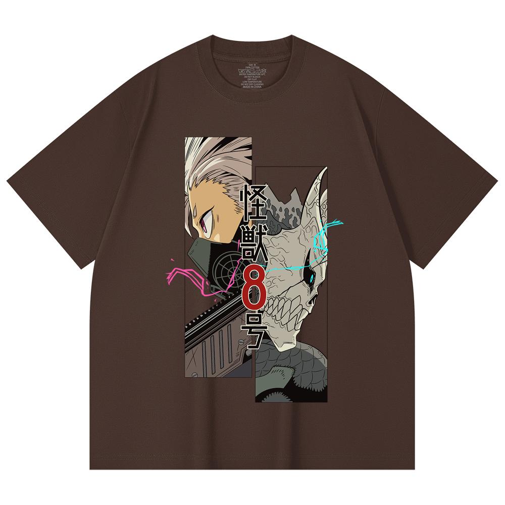 230 Gsm 100% Cotton Kaiju No 8 V17 Print Unisex Heavy Cotton T Shirt