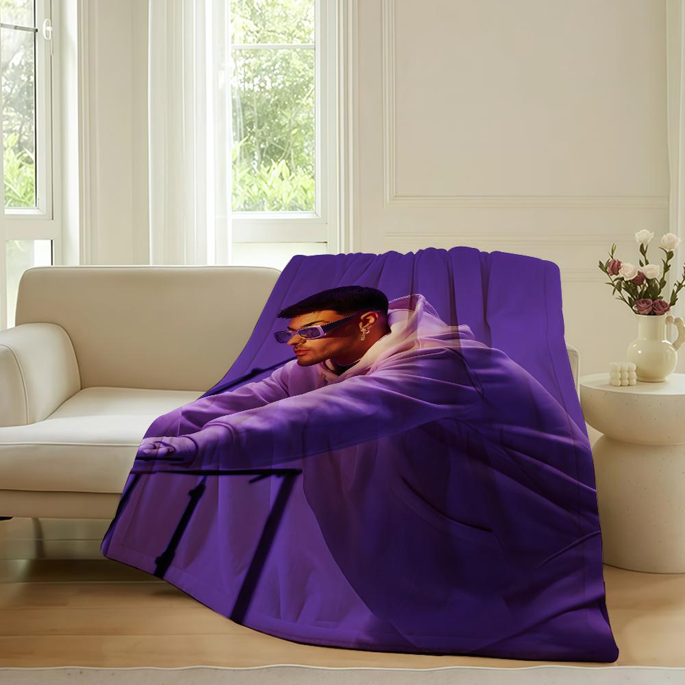 Singer A-Abraham Mateo Music Blanket Warm Soft Suitable For Bedroom Sofa Bed Living Room Office Travel Camping Gifts