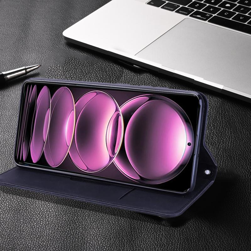 Xiaomi Redmi için Not 12 Pro Kılıf Mat Kitap Deri Flip Cüzdan Telefonu Çanta Kılıfları Redmi Not 12 Note12 Pro Darbeye Dayanıklı Standı Tutucu Kapak