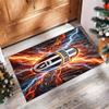 Juventus FC bedruckter Flanell-Teppich rutschfest weicher Polyester-Bodenbelag Indoor-Dekormatte für Schlafzimmer Wohnzimmer Sofa