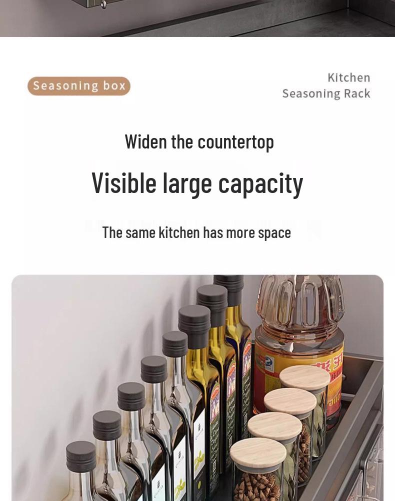 Wall-Mounted Kitchen Spice Rack: Multifunctional Organizer for Condiment Jars and Bottles