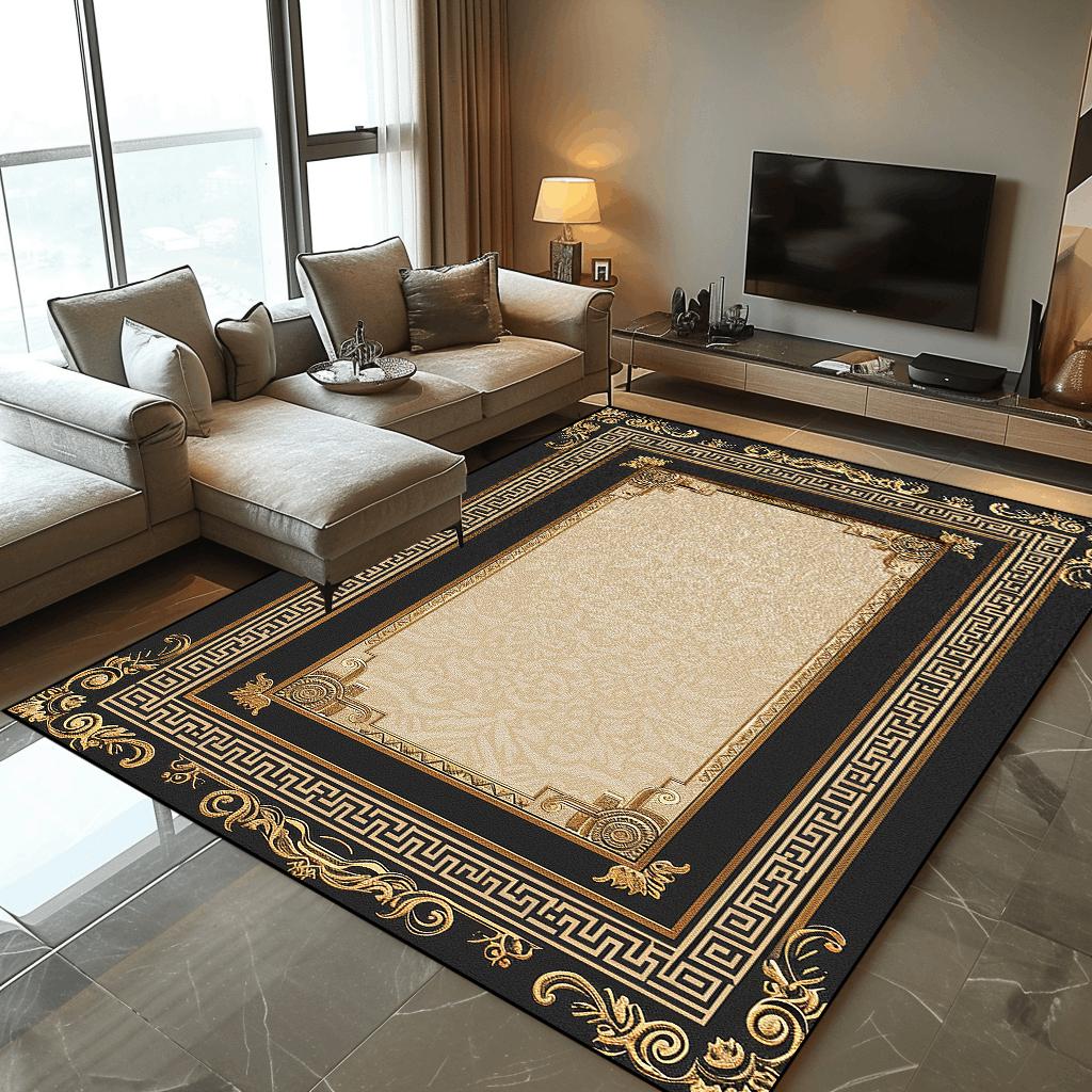 Modern Abstraction Rug Living Room Decoration Luxury Light Carpet Large Area Bedroom Comfortable Soft Mat Non-slip Lounge Rug