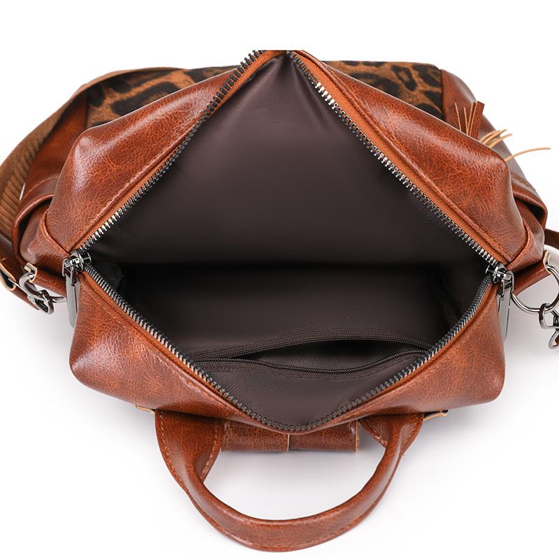 Fashion Leopard Print Women Backpack Large Capacity Schoolbag For Teenagers Girls Backpack Travel Female Shoulder Bag Bagpack
