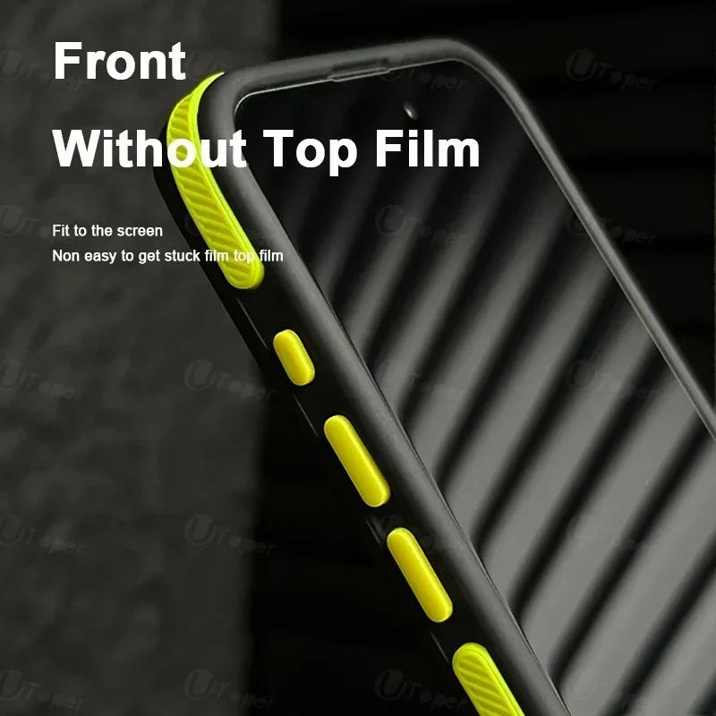 Zweifarbige matte, gefrostete magnetische Handyhülle für iPhone 17 16 15 14 Plus 13 12 11 Pro Max, durchsichtige, stoßfeste Hartschalenabdeckung