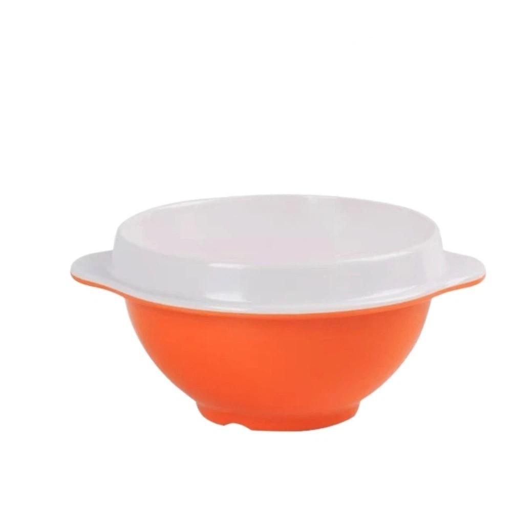 2 штуки Ударопрочная меламиновая миска для риса, термостойкая, не обжигающая, миска для каши, утолщенная, двухцветная