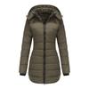 Casual Women Long Sleeve Solid Color Fashion Jacket Print Winter Down Outerwear