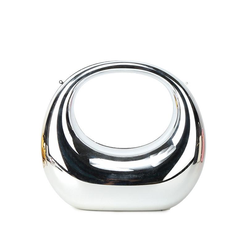 

Bags women s 2025 new European and American fashion glossy underarm bag ins Internet celebrity chain messenger dumpling bag срібний