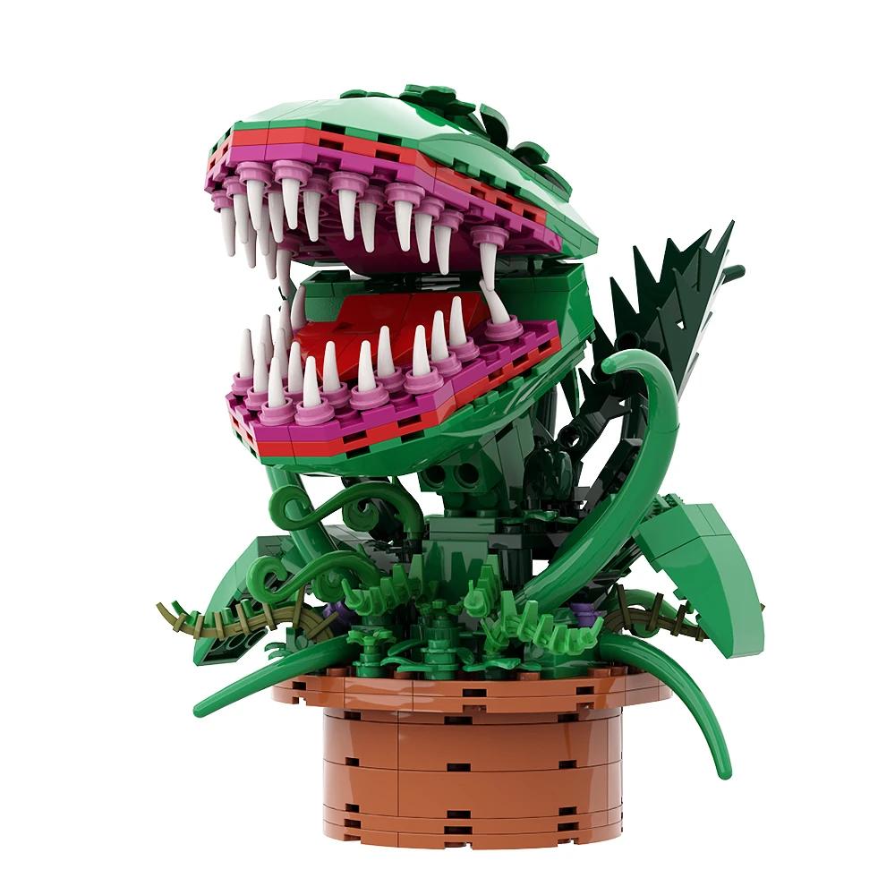 Gobricks MOC Potted plants Cannibal Flowers Building Blocks For Movie Audrey II-Little Shop of Horrors Flowers Bricks Toys Gifts