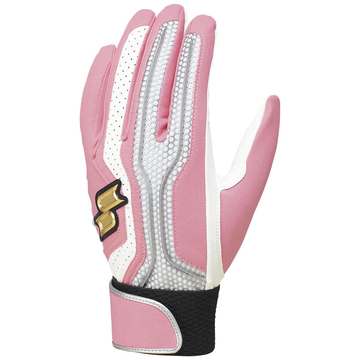 SSK EBG5200WF2 Gloves both Medium Single-Band (for hands), Pink/White (2510),