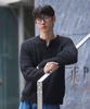 SENTAIR Damaged Cable Henley Neck Knit_Black