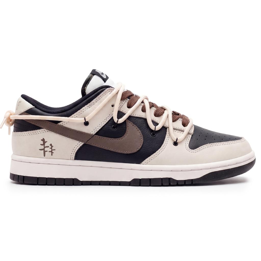 Nike Dunk Zapatos de Skate para Patinar Madera Marchita en Primavera Resistentes a la Abrasión Antideslizantes Caña Baja Unisex Marrón Beige HF5441-100(Equipo210-)