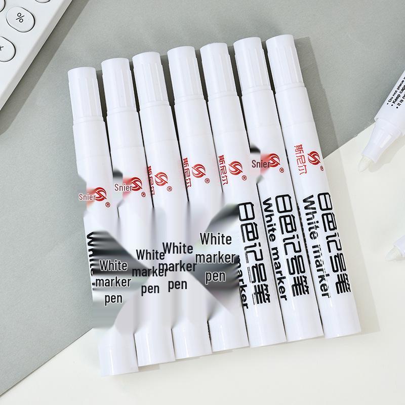 

Белый Водостойкий Масляный Маркер с Широким Наконечником Быстросохнущий для Маркировки Шин белый