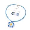 Jewelry Set Fashion Attractive Alloy Flower Dangle Jewelry Set for Party Dating Vacation