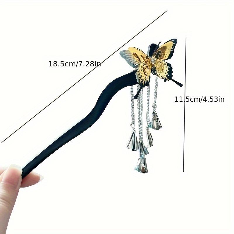 1PC Golden Butterfly Dancing - Tassel Butterfly Hairpin With New Chinese Style High End Charm Qipao Shooting Paired with Hairpin