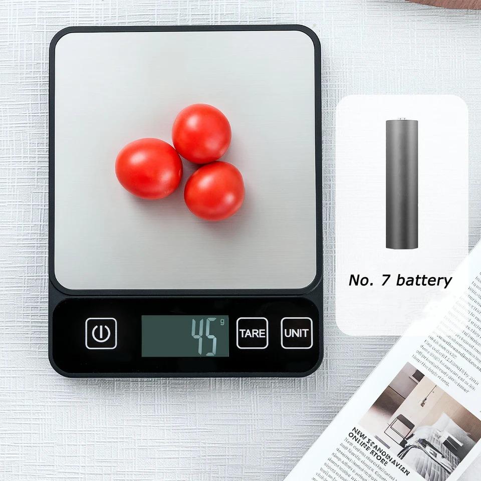 10kg/1g Digital Kitchen Scale Baking Gram Weight Scales LCD Display Electronic Table Scale Personal Healthy Diet Food Scale