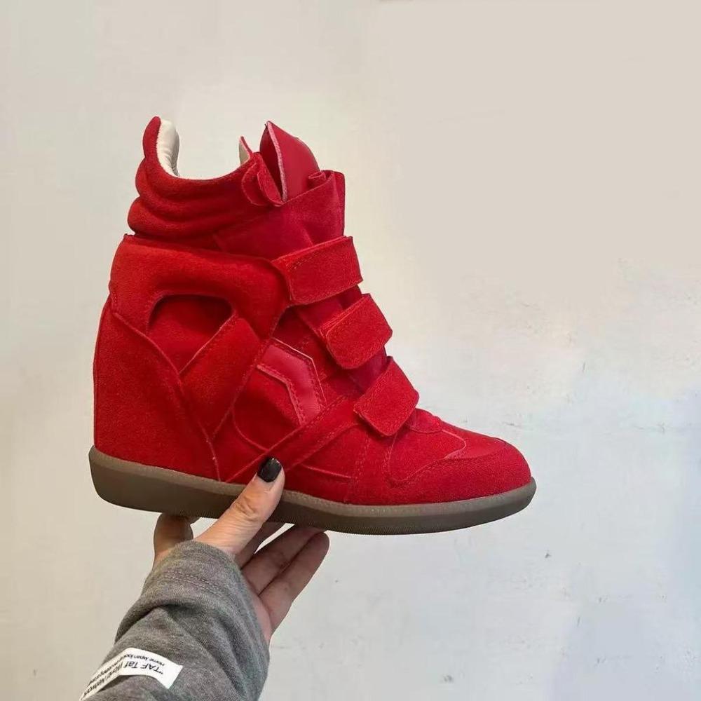 Leder Unsichtbare Einlegesohle Höhenverstellbare High-Top-Schuhe für Damen, Vielseitige Freizeitschuhe für Sportbekleidung
