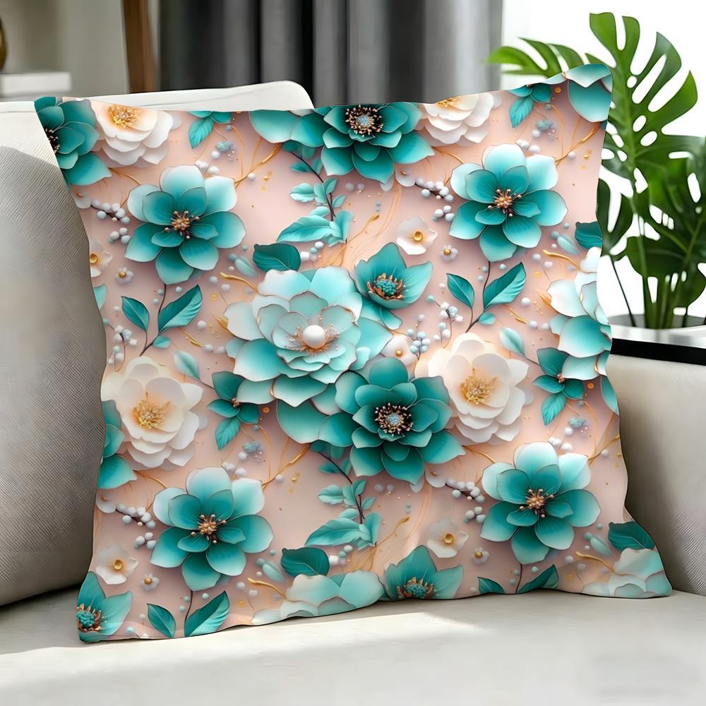 Art D Flowered Cushion Cover Cushion Cover Set Pcs X X X Pillowcase Decorative Sofa Home Decor
