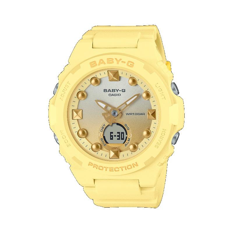

Casio Baby-G Women s Resin 100M Water Resistant Analog Shock Resistant Quartz Watch BGA-320-9A золотой