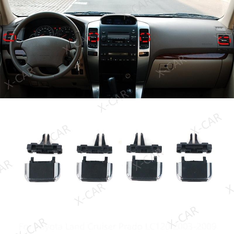 For Toyota Land Cruiser Prado 120 LC120 2003-2009 Front Dashboard Air Conditioner Vents A/C Air Conditioning Outlet Tab Clip