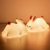 Cute Rabbit Table Lamp Silicone Lights Shooting Light Usb Led Lighting Lamps Children's Sleep Books Bedside Night Light Desk