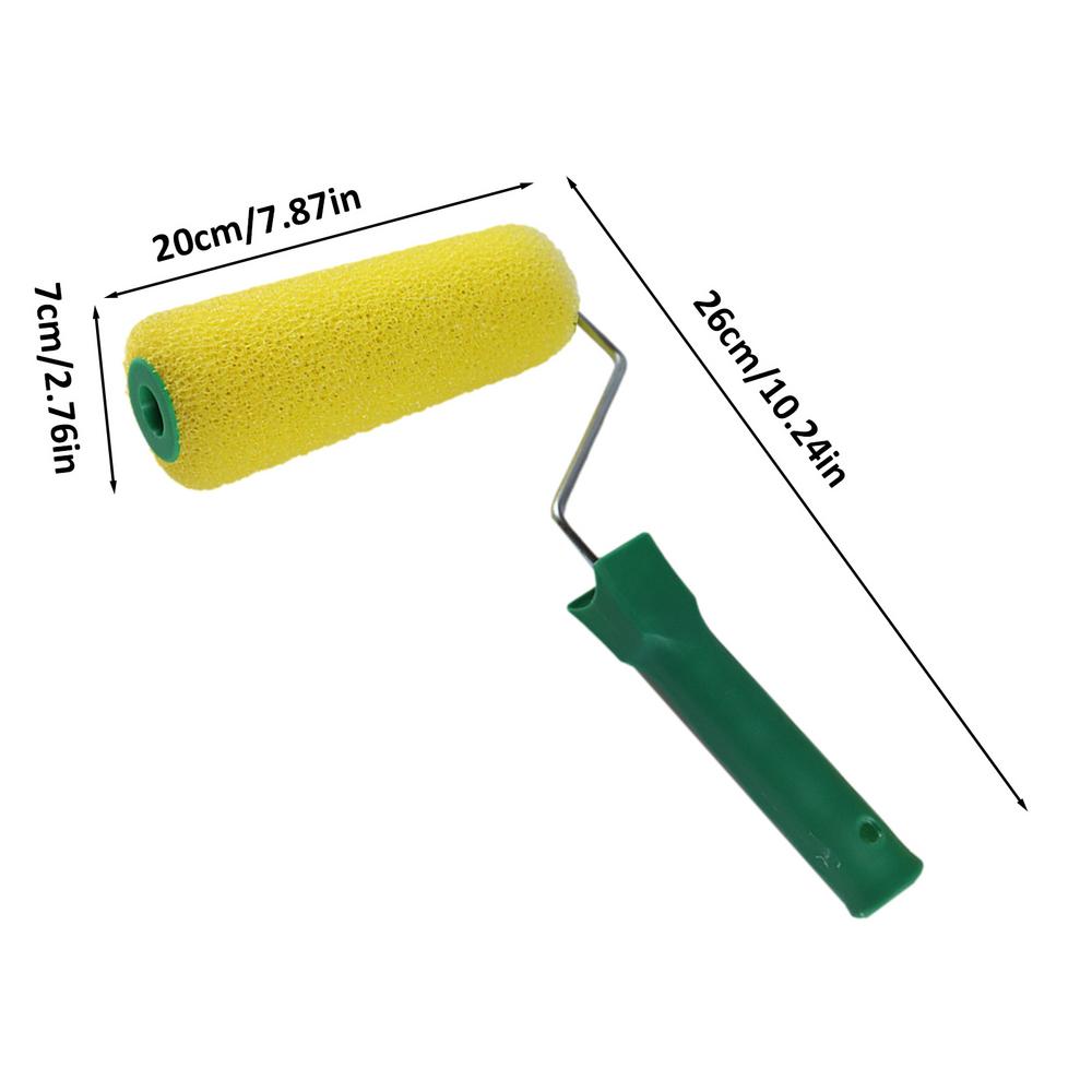 8inch Wall Paint Roller Brush Portable Sponge Painting Roller with Handle Roller Brush Paint Portable for Wall Painting Tool