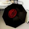 1PC Milan Football club Printed Umbrella Folding umbrella, automatic umbrella 8-Frame for Travel, camping Fan gifts Christmas Gifts