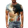 Men's Easter Tshirt Tops 3D Print Easter Eggs Jesus T Shirt For Men New In Round Neck Short Sleeve Tee Shirts Summer Kids Tops