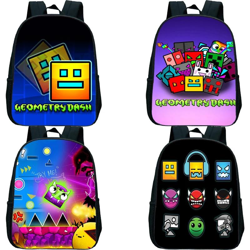 Spiele Geometry Dash Rucksäcke Wütendes Geometrie Kindergartenrucksack Kleine Schultasche Kinderrucksack Jungen Mädchen Bücherrucksack Geschenke
