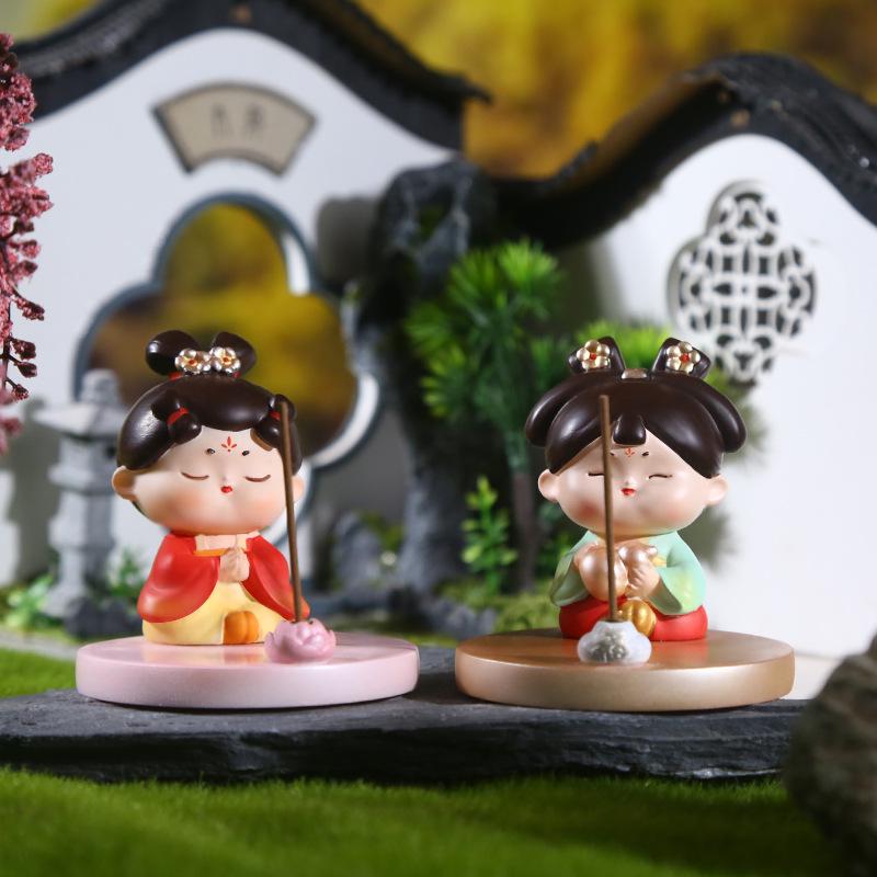 Kreativer Handyhalter im Stil der Tang-Dynastie mit Glücksbringer: Exquisites Harzornament