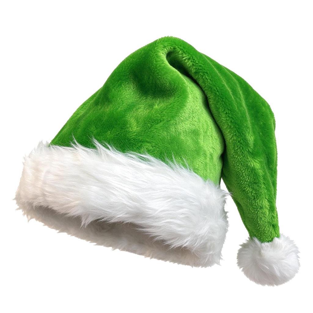 Hand-Sewn LED Plush Christmas Hat with Strap - Holiday Decoration for Adults & Children