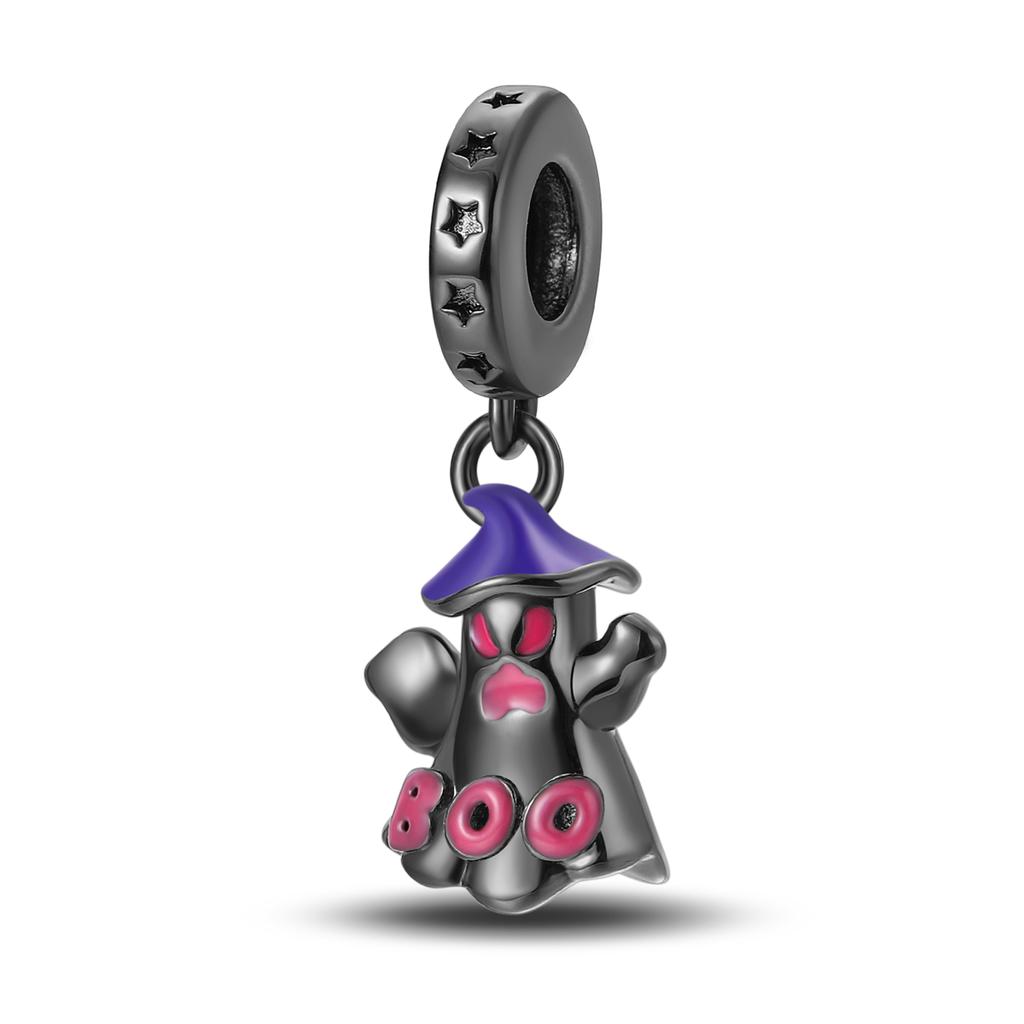 Halloween Glow Color Changing Skeleton Ghost Cucurbit Charm Bead Component Bead Components Compatible With Authentic Original Bracelet High Quality