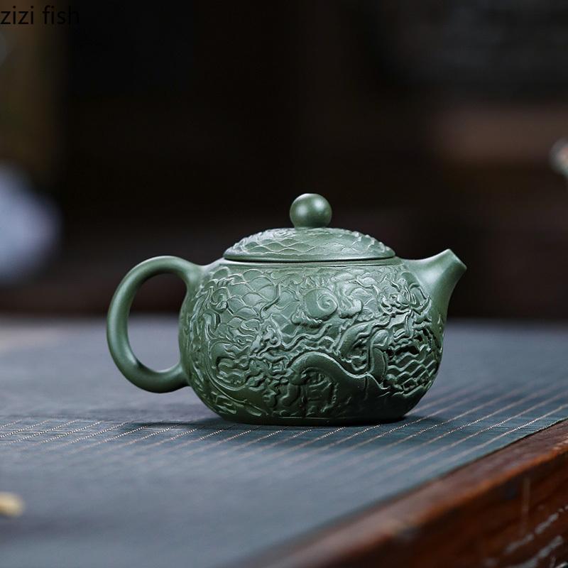 260ml Handmade Teapot Green Tea Pot Yixing Purple Clay Teapots Teaware Coffee Table Tea Making Tools Tea Maker Tea Kettle Gift