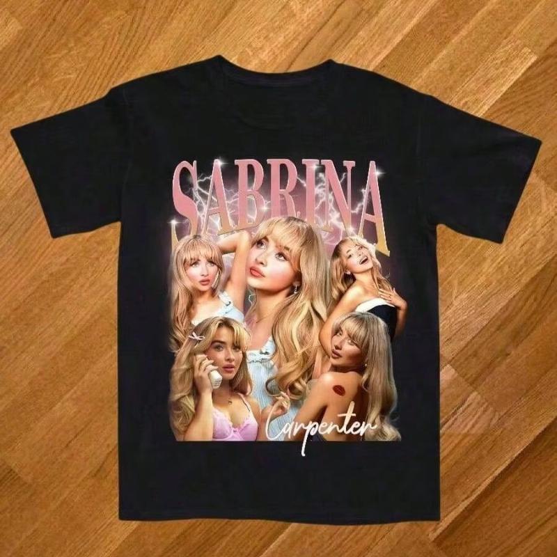 

Sabrina Carpenter Mans Best Friend album unisex cotton shirt Y2k summer ONeck Short Sleeve Grammy music Mens Tshirt fan gifts 4XL