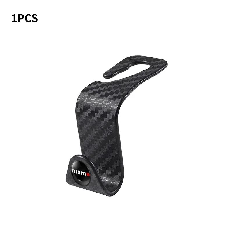 1/2/4pcs Carbon Fibre Car Rear Seat Hook Hanger Storage Organizer Hooks For Nismo Nissan Qashqai Juke X-Trail Patrol Navara Tiid
