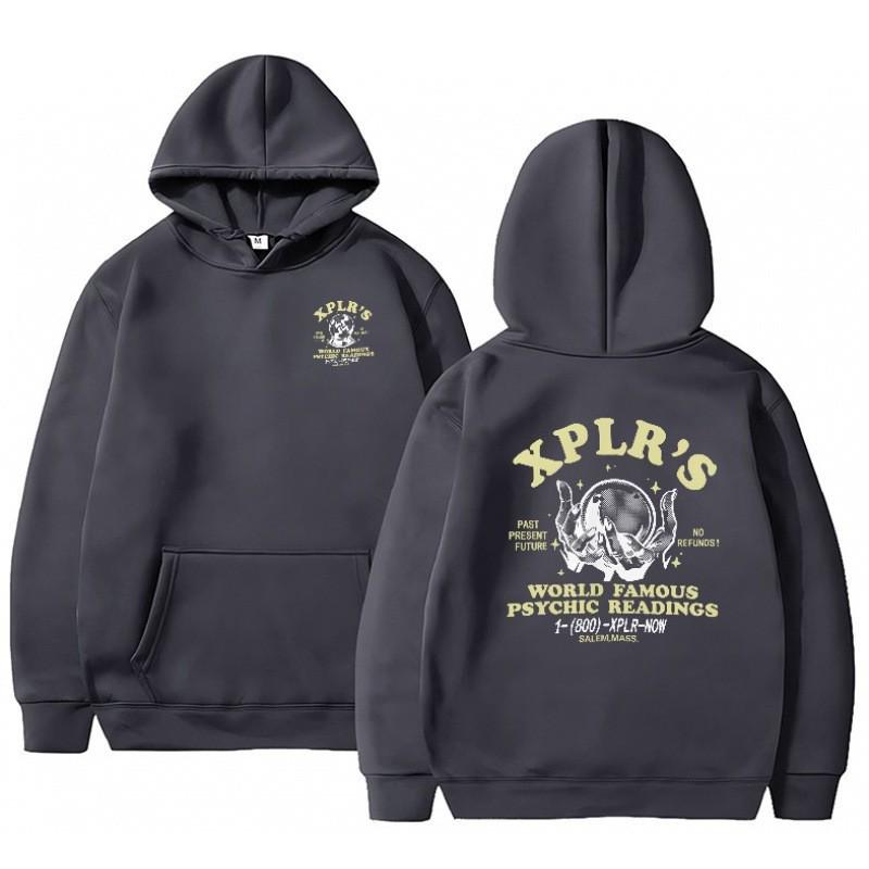 Trendy Unisex European & American Style Letter Print Fleece Hoodie M