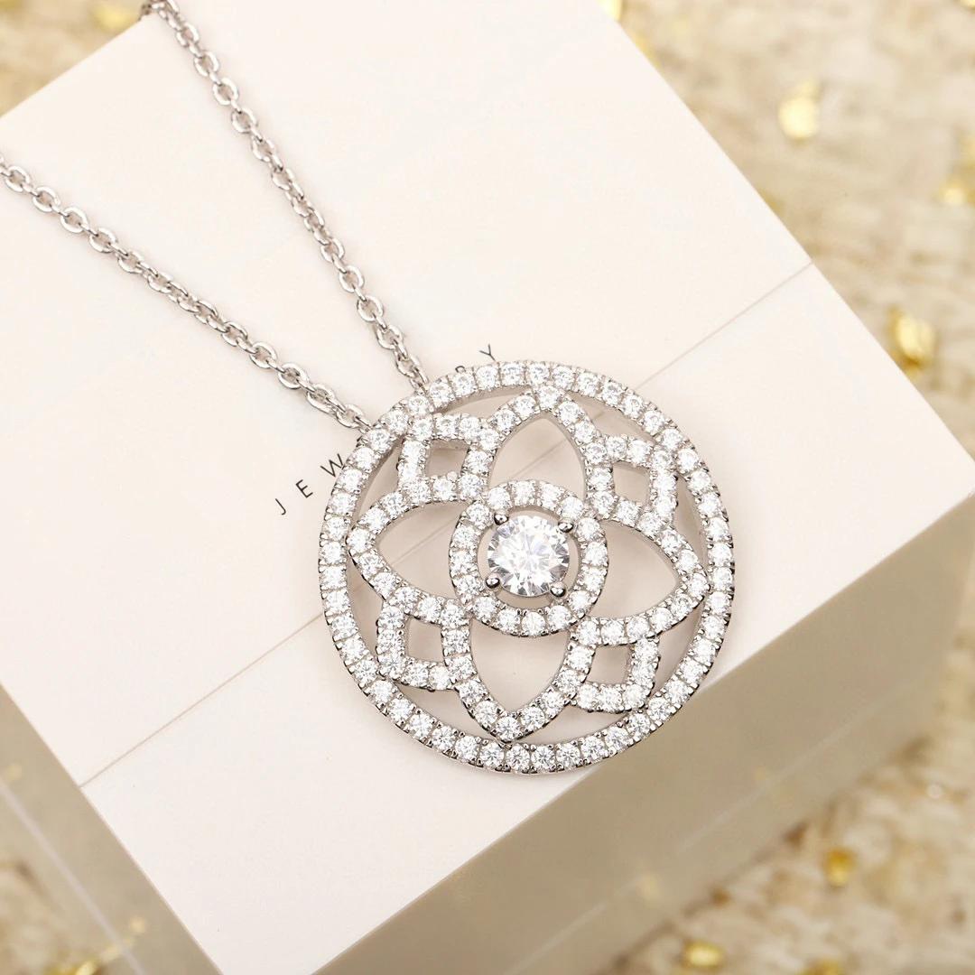 

Последний горячий бренд тренд женское ожерелье роскошные украшения для женщин модный дизайнерский кулон с бриллиантами 925 серебряная цепочка