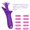 Tongue Vibrator Licking G Spot Clitoral Stimulator 10 Modes Vaginal Massage Sex Toy For Adult Women Orgasm Masturbator