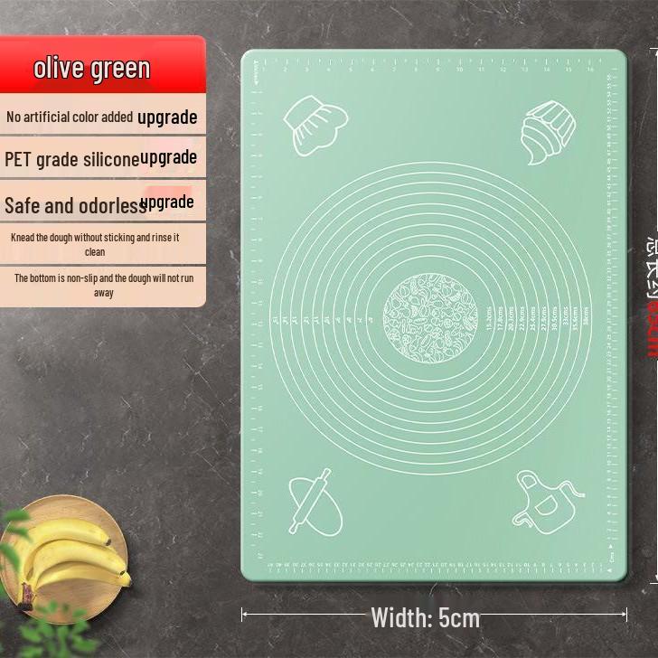 Thick Silicone Non-Slip Kneading & Rolling Mat for Baking