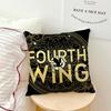 Book Dragon Cool Art F-Fourth W-Wing Cushion Cover Soft Pillow Case For Sofa Living Room Home Office Decor Protective Covers